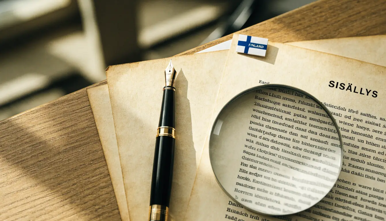 Oikeudelliset julkaisutiedot papereilla suomalaisella työpöydällä